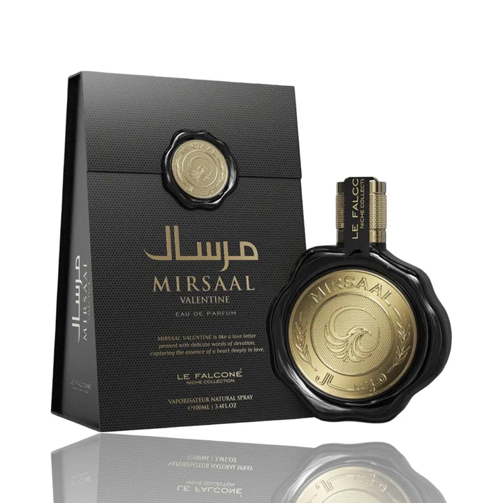 Mirsaal Valentine perfume by Le Falcone fresh citrus aromatic fragrance bottle